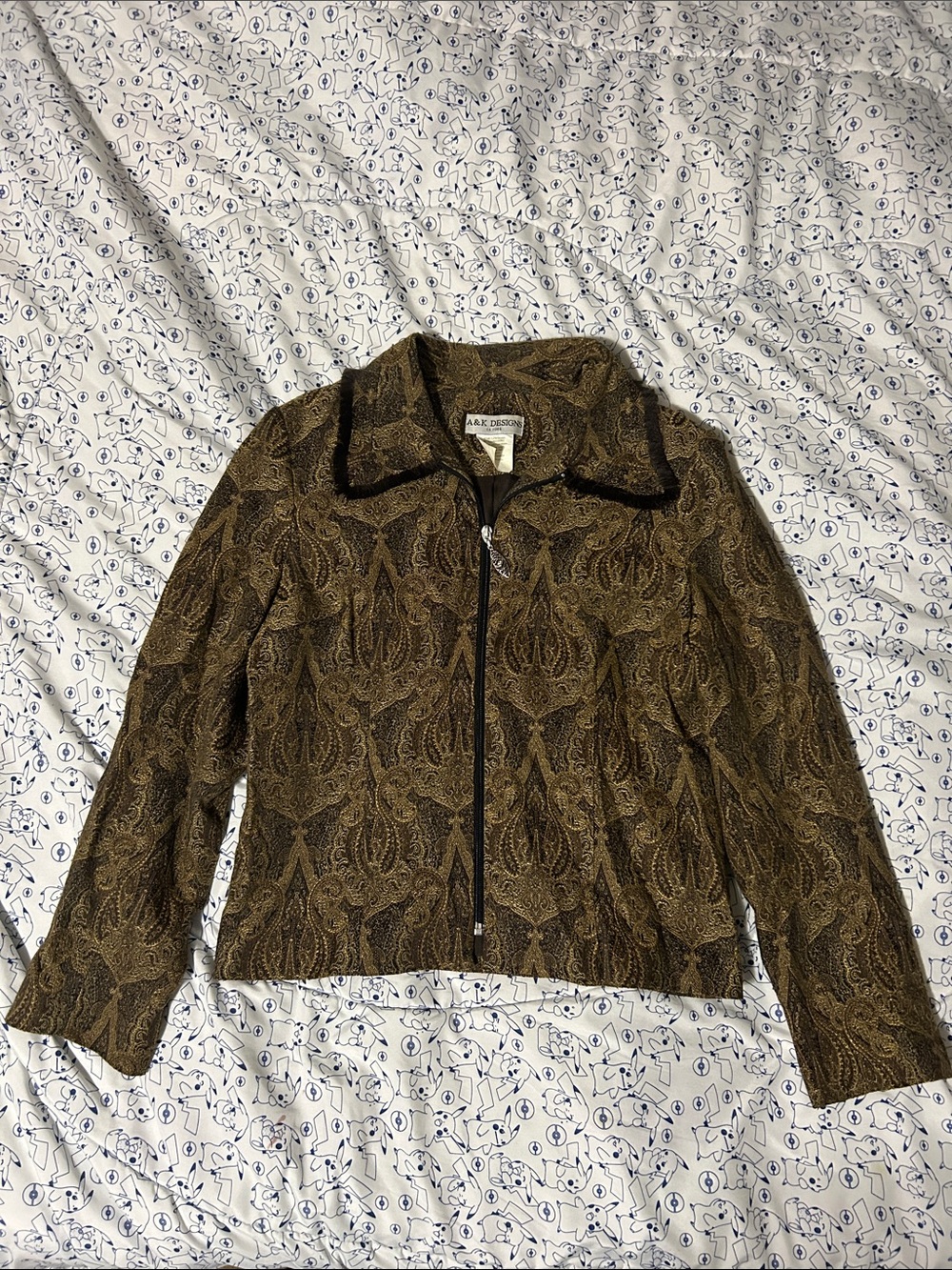 🇨🇦 VINTAGE 🇨🇦 | A&K Designs Tapestry Jacquard Boho Zip Up Jacket